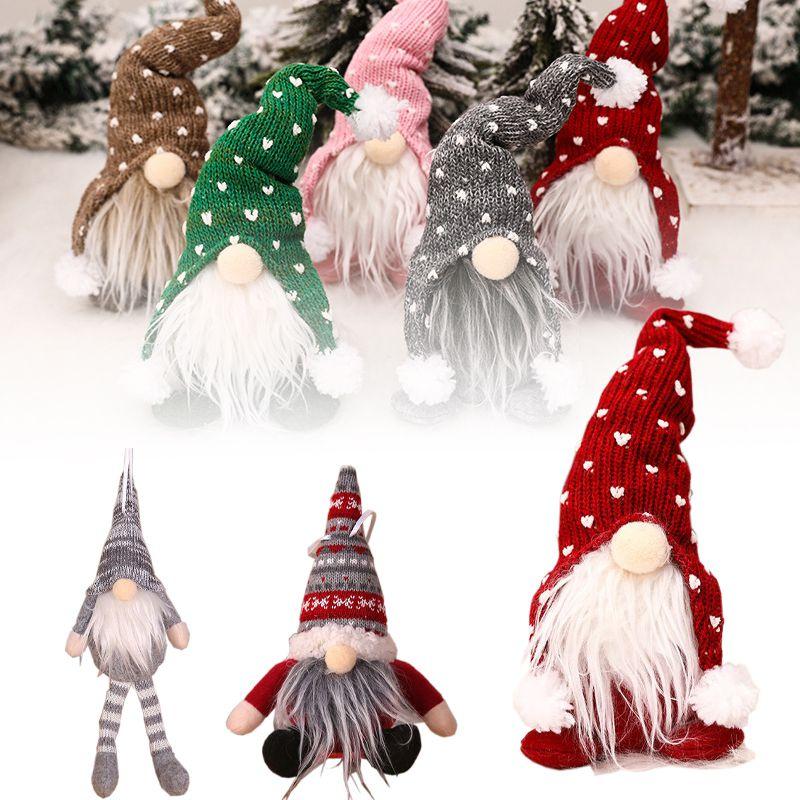 Gnome Plush Christmas Santa Doll Xmas Gonk Dwarf Elf Decoration Ornaments Gifts
