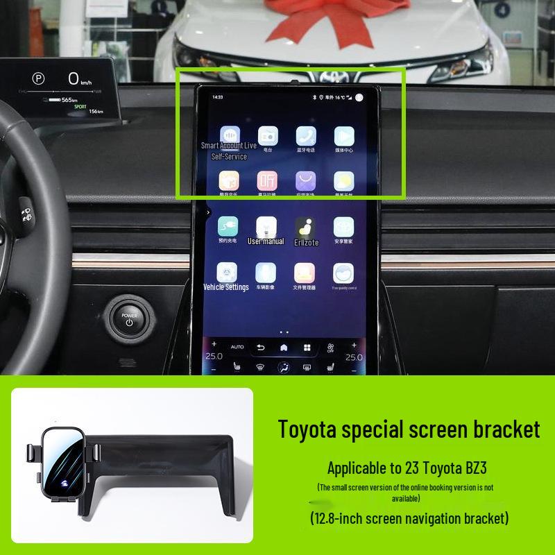 Toyota Auto-Bildschirm Handyhalter - Horizontale Stumme Spiegel-Navigationshalterung
