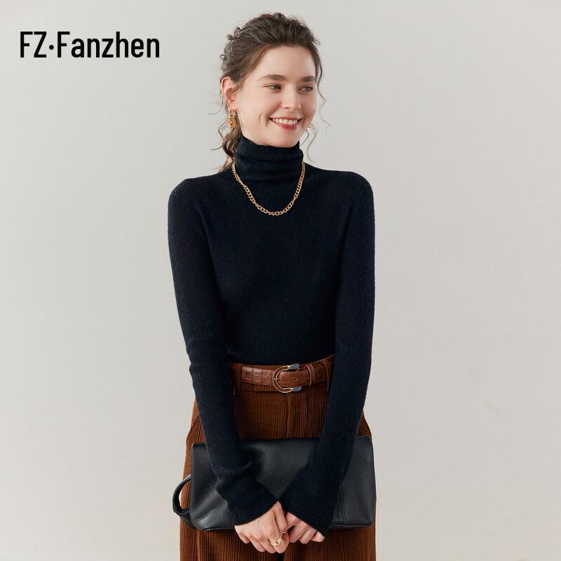 Fanzhen Women's Cashmere Turtleneck Sweater