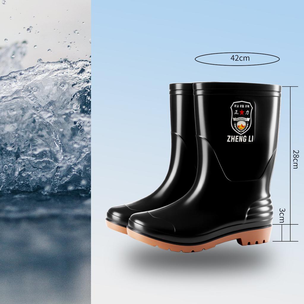 New rain shoes men's fashion anti-tall tube men's new non-slip rain boots 36-52 extra large size
