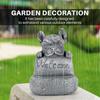 ABIY French-Bulldog Welcome On A Plinth Home Or Garden Accessories Yard Garden Decor Outdoor Decoration