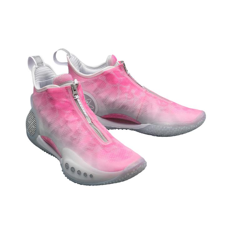 Buty do koszykówki Li Ning WOW 9 Męskie Niskie Neonowy Róż/Standardowy Biały ABAR119-6