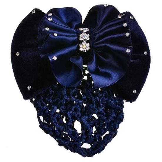 Dámska spona na sponu na vlasy Bowknot Bun Snood sieťka do vlasov