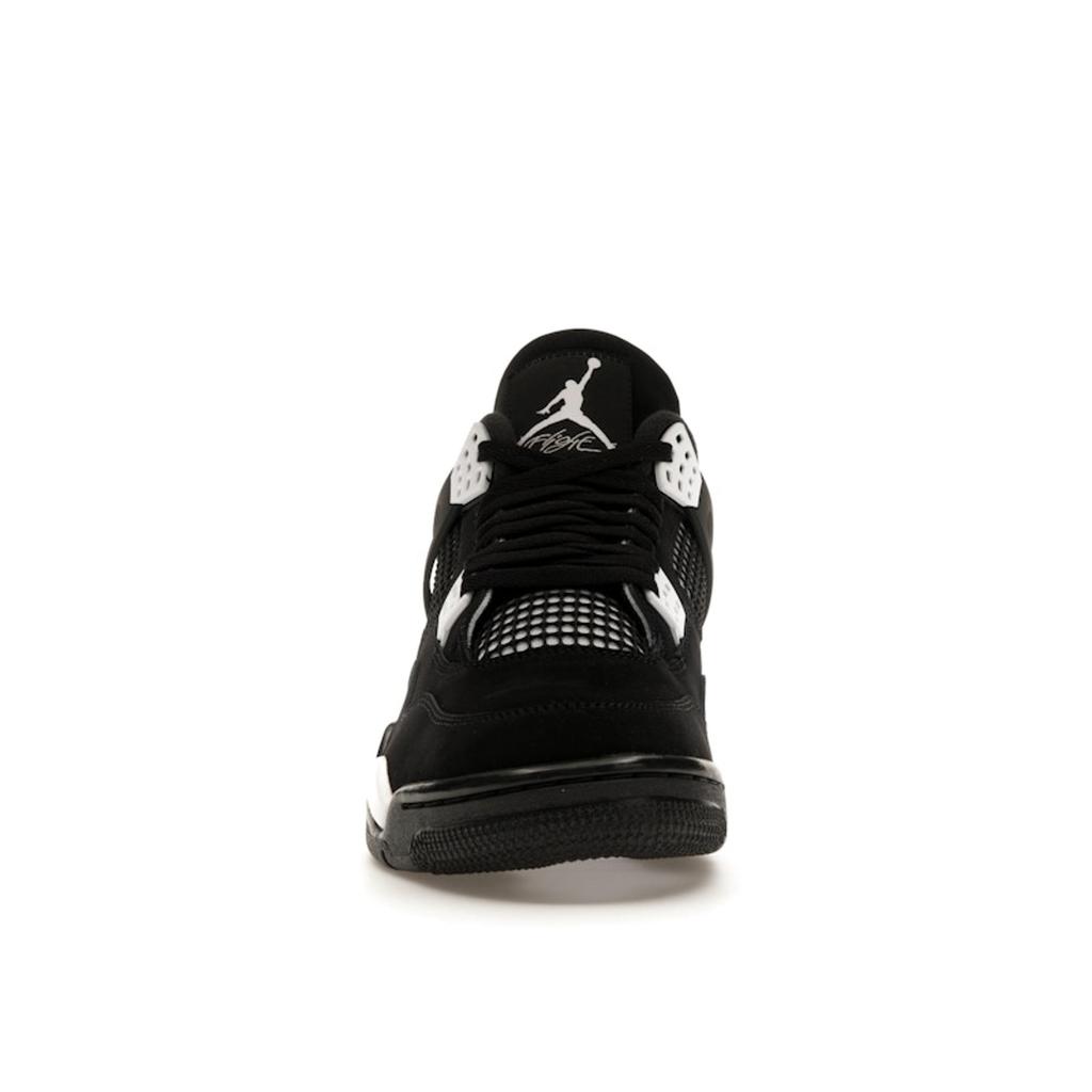 Air Jordan 4 Retro White Thunder Unisex Sneakers Black FQ8138-001
