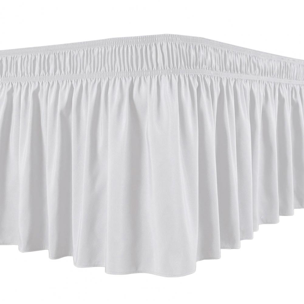 Bed Skirt with Ruffles Lovely Bed Skirt Luxurious Elastic Bed Skirt with Non-fading Ruffles for Queen Beds Easy Fit Wrinkle