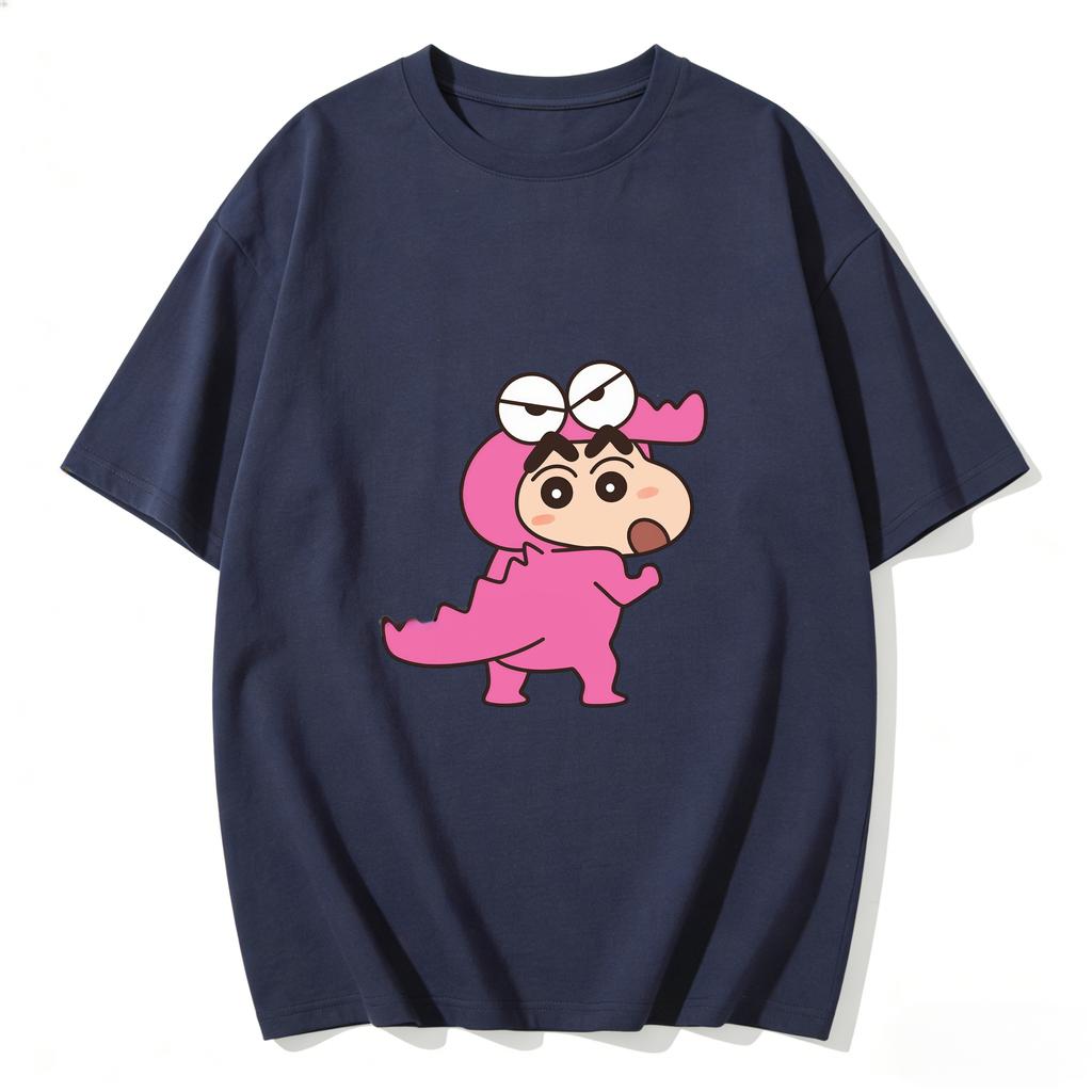 Crayon Shinchan Süßes Cartoon T-Shirt Partnerkleidung Familien-Matching-T-Shirt Sommerlich Lässig Kurzarm Baumwoll-Oberteil Mode Streetwear