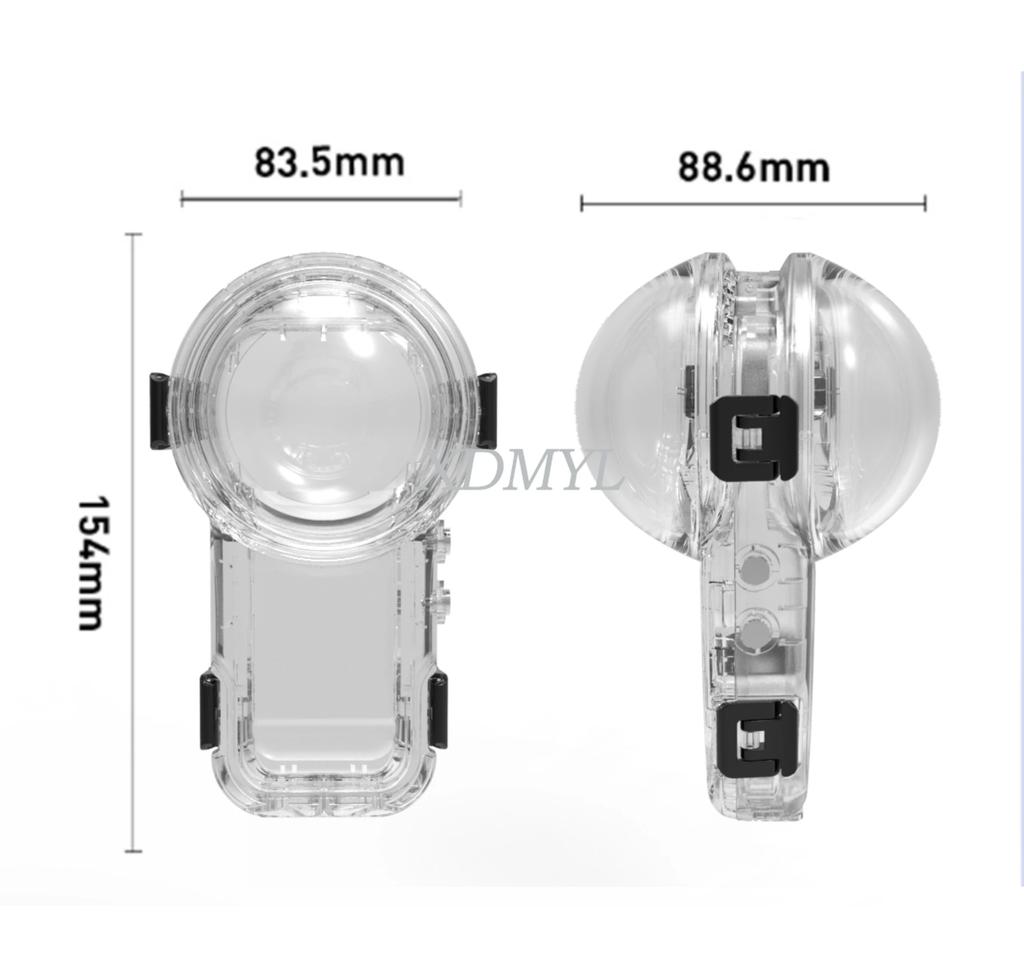 Magnetic Adapter Fully Invisible Waterproof Case For Insta360 X5 Diving Shell Underwater  Protective Shell Camera Accessories