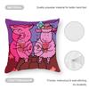 Percy Pig Cushion Cover Anti-dustmite Pillowcase Invisible Zipper Silky Short Plush Sofa Cushion Cover