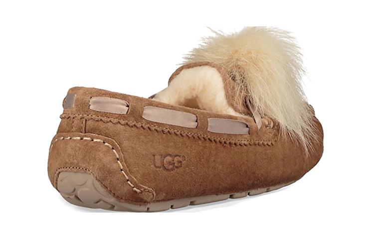 UGG Dakota Pom Pom Slip On Brown Women's 1019015-CHE