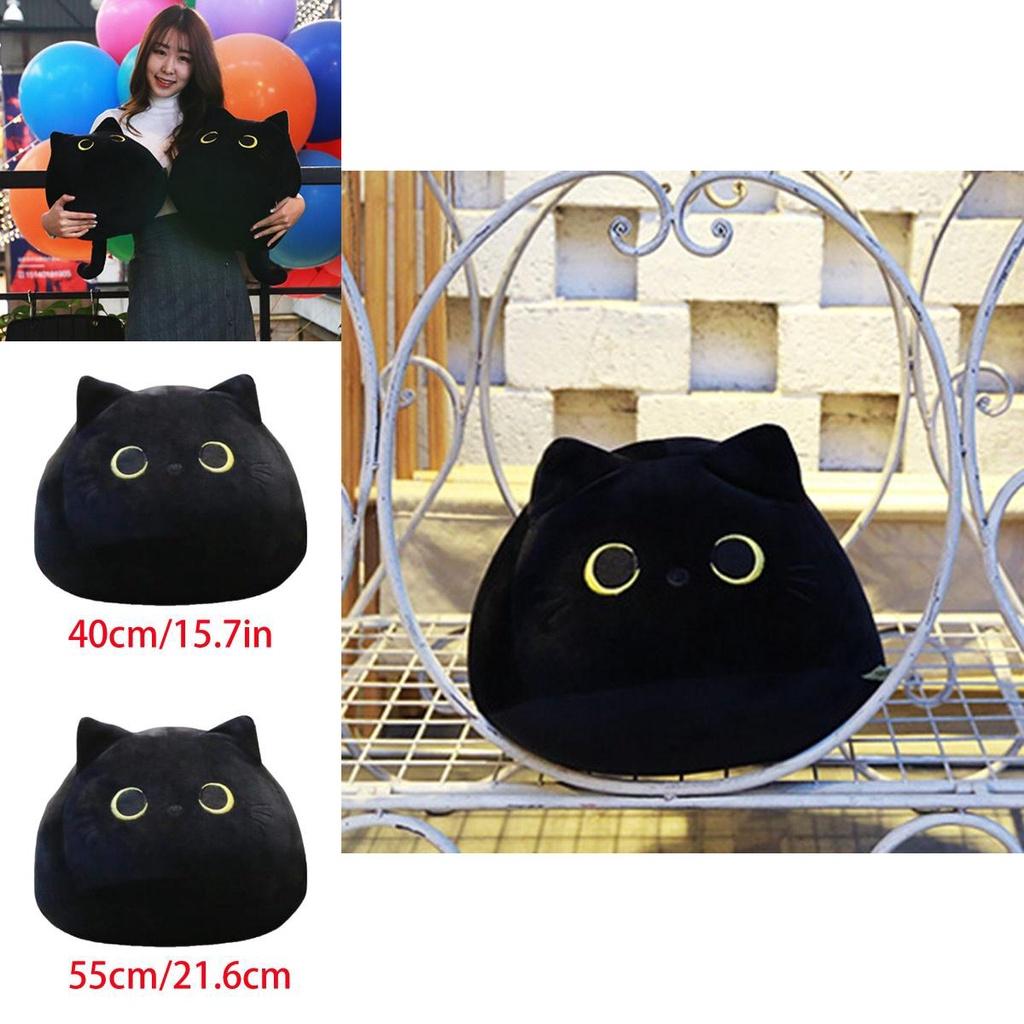 Adorable Black Cat Shaped Plush Toy Soft Stuffed Doll For Cozy Comfort And Play