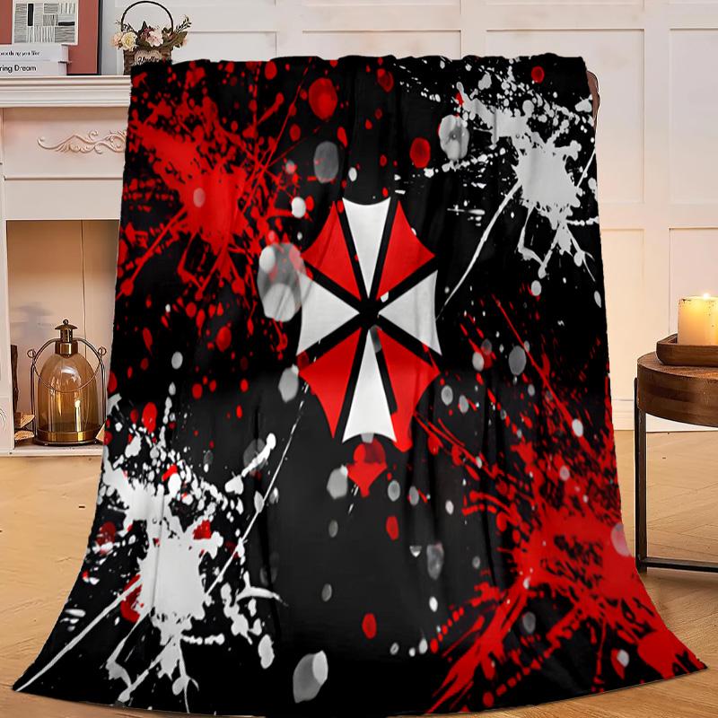 1PC Umbrella Symbol Flannel Blanket Gift, Suitable for Both Men And Women, Soft Ideal for Beds And Sofa, Birthday Or Christmas Gift
