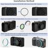 Haoge RRC-GR4 - Glass Green Metal Decorative Ring Cap for RICOH GR IV Camera, GN-3 Replacement