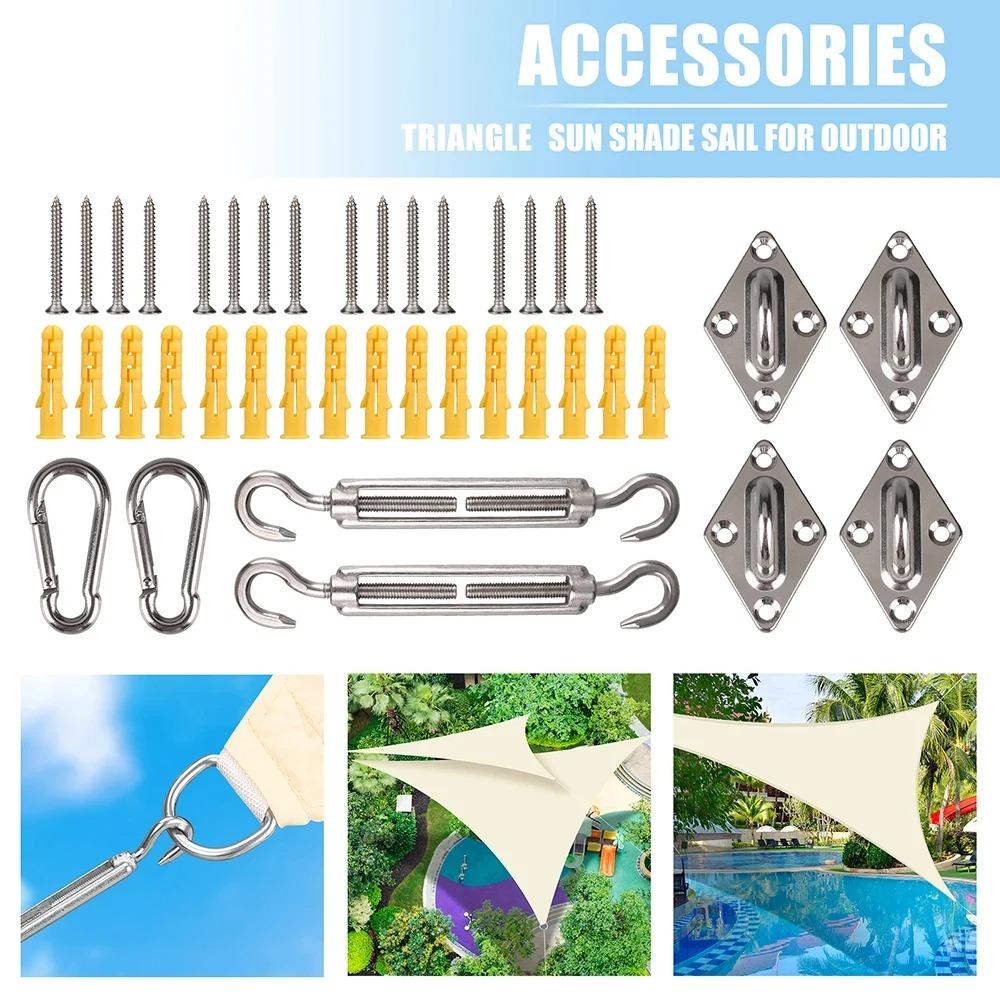 Stainless Steel Sun Shade Sail Install Attachment Set  for Home Garden