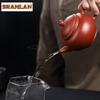 HOYIHM 200ml Retro Yixing Purple Clay Teapots Handmade Standard Pot Raw Ore Red Downhill Mud Kettle Zisha Tea Set Accessories