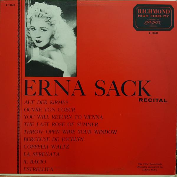 

LP Record ERNA SACK Erna Sack Recital B19049 Richmond Canada Classical Used