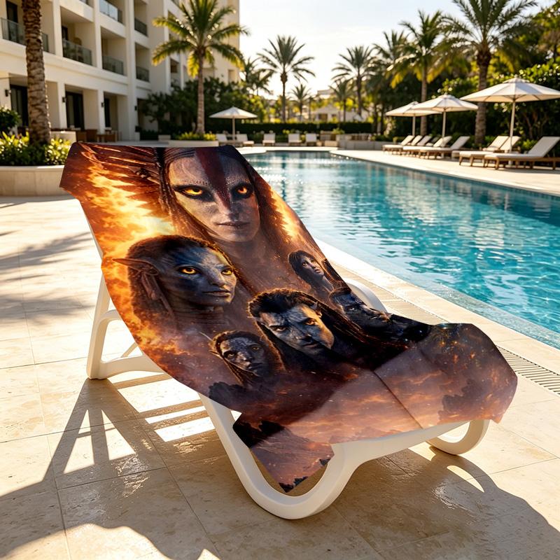 Avatar-Aufdruck Strandtuch Design, Weich, Leicht. für Zuhause, Badezimmer, Spa, Pool, Yoga, Surfen, Camping, Geschenk für Familie, Freund