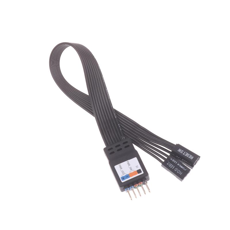 20cm 30cm 50cm 9Pin Header Computer Motherboard Front Extension Cable For PC Motherboard Power Switch Restart Hard Drive