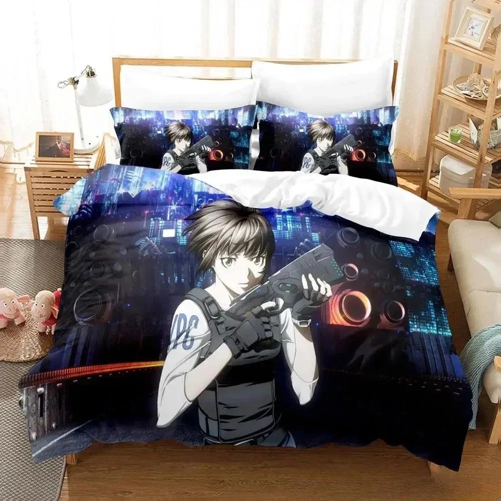 3D Anime Parure Psycho Pass Printed Bed Set Duvet Cover Pillowcase Bedding Set Bed Linen Sheet Quilt Cover Full Queen King Size