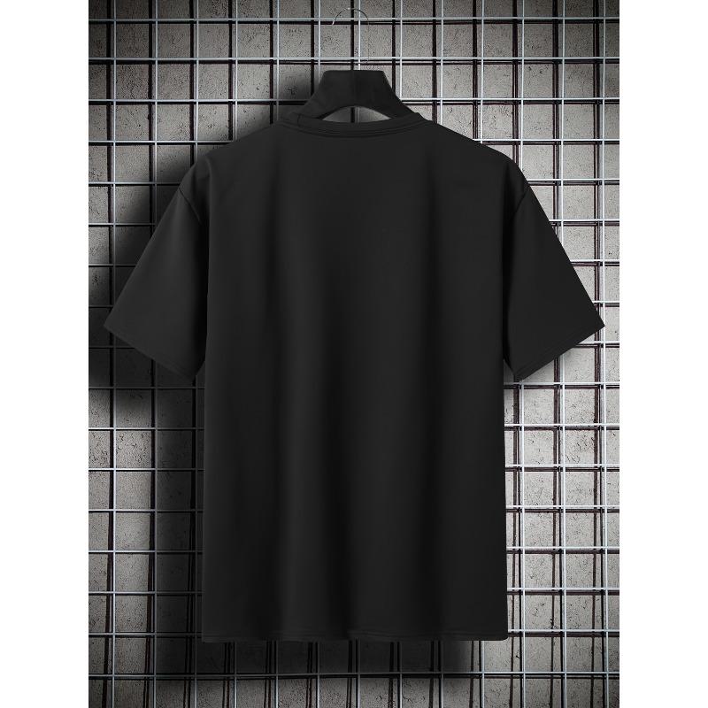 European Sizes Large Men's Casual Short Sleeved T-shirt Men's Summer Simple Plus Plus Large T-shirt, PLUS SIZE