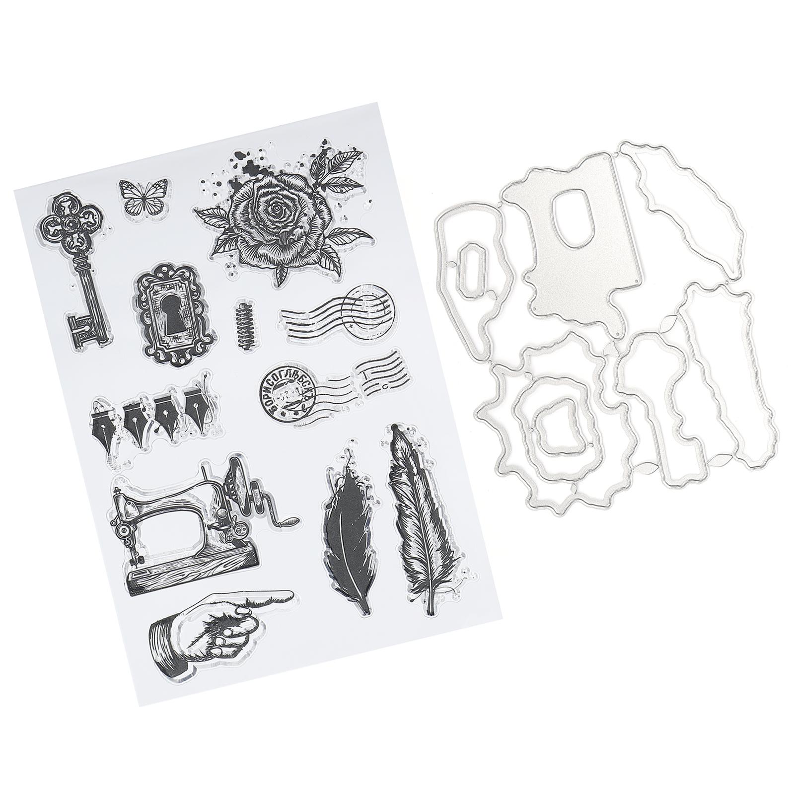 

DIY Transparent Stamp Rectangle TPR Stamp Decoration for Scrapbooking and Card Making