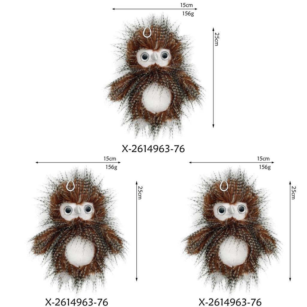 Plush Owl Animal Toy With Pp Cotton Fill For Kids And Collectors