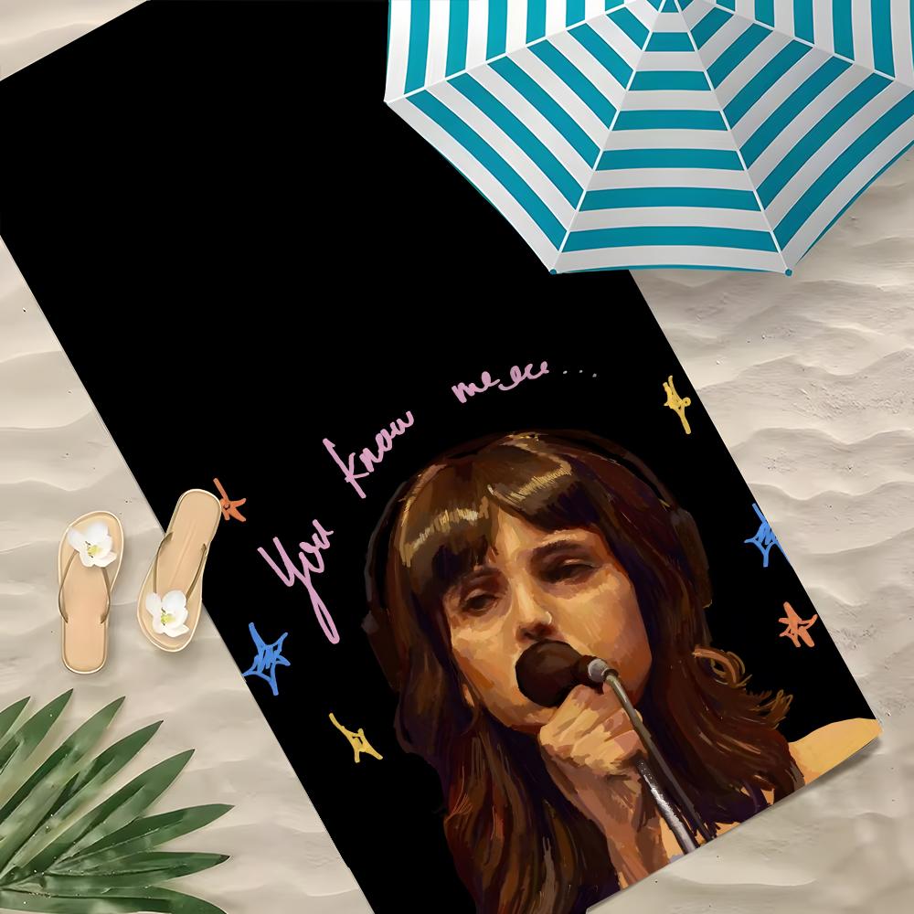 Singer Clairo Claire Cottrill Towel Polyester Beach Towel Quick Dry Sand Free Bath Towel for Summer Pool Travel Vacation