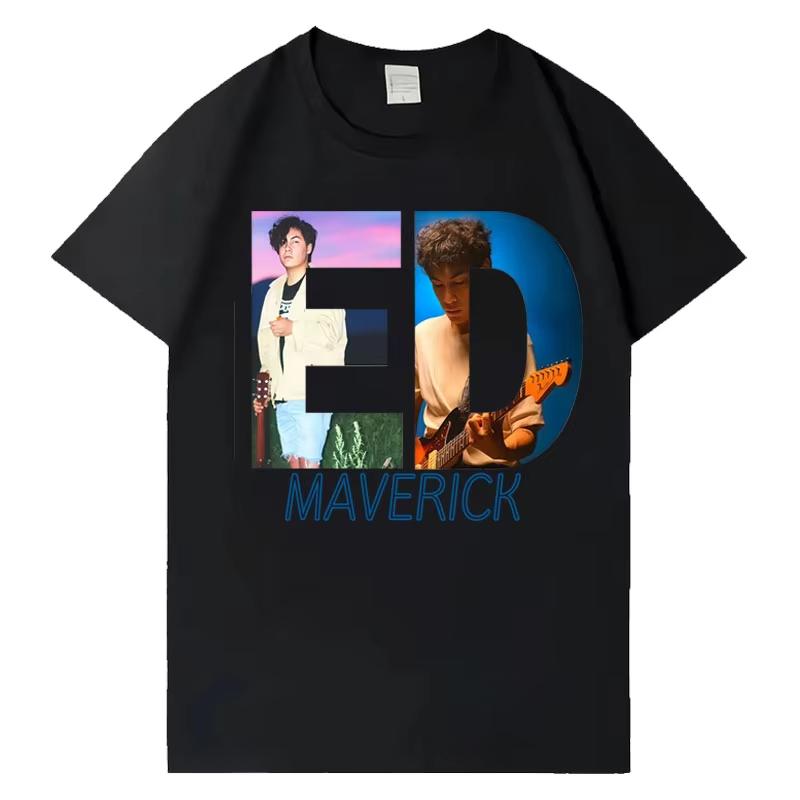 

Singer Ed Maverick Album Graphics Tees Unisex Women Tshirts Fashion Shortsleeved pure Cotton Pop Aesthetic Harajuku Cozy Tshirts 2XL