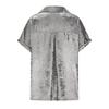 Women's Fashion Color Lapel Short Sleeved Loose Pullover Shirt Top