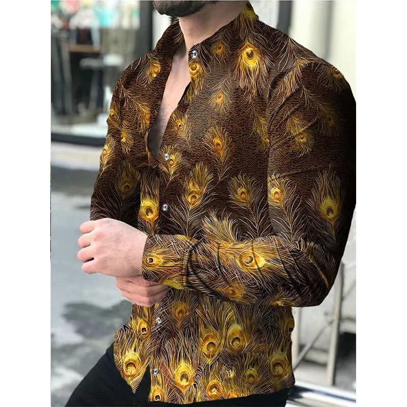2026 new shirt top fashion men's creative high-definition pattern high-quality comfortable soft material outdoor street leisure
