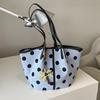 2026 Korean Polka Dot Tote Bag - Large Capacity Versatile Fashion Shoulder Bag for Women.