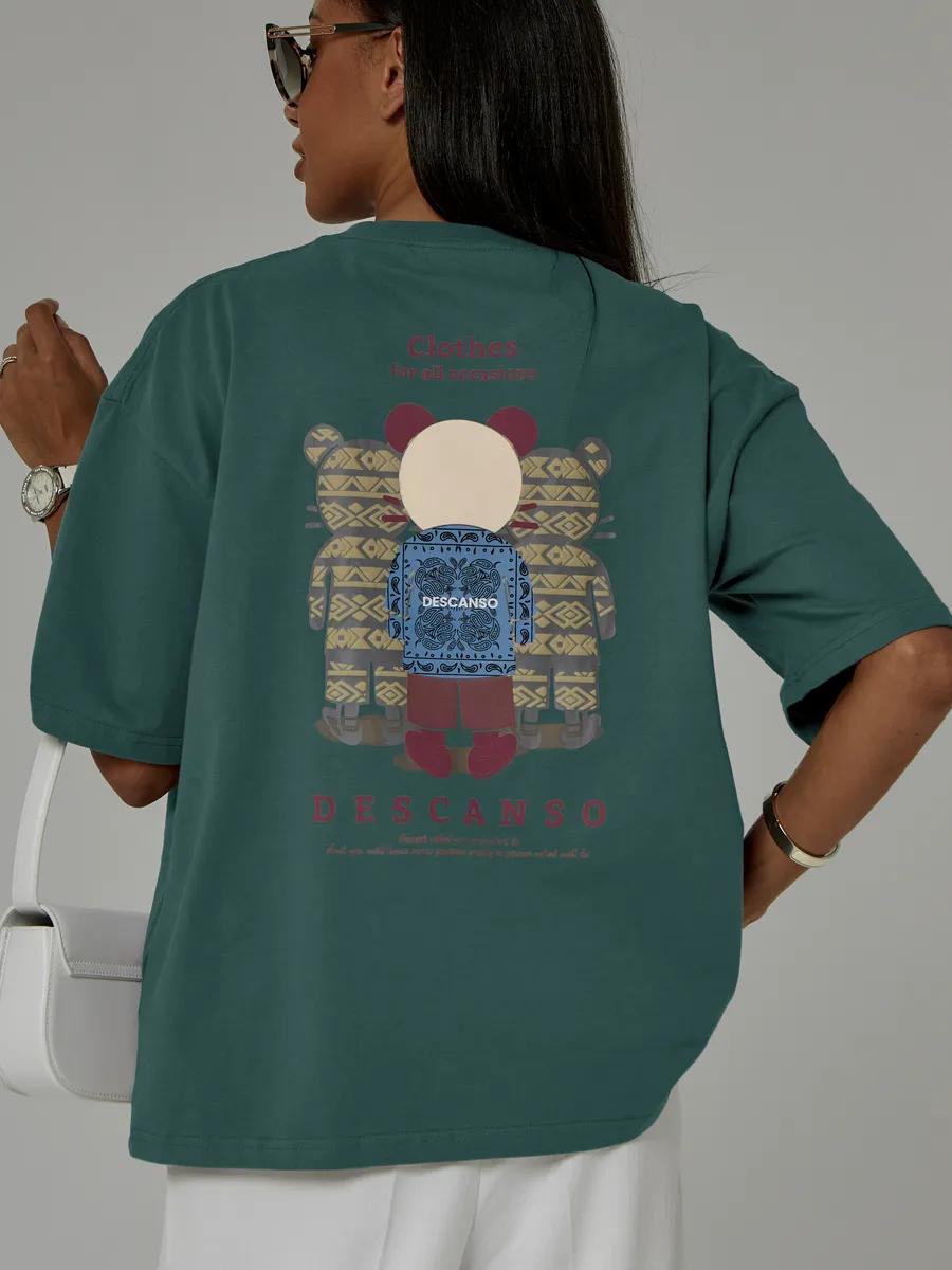 Men s white cotton Gargoyle Monsters T-shirt with print XL