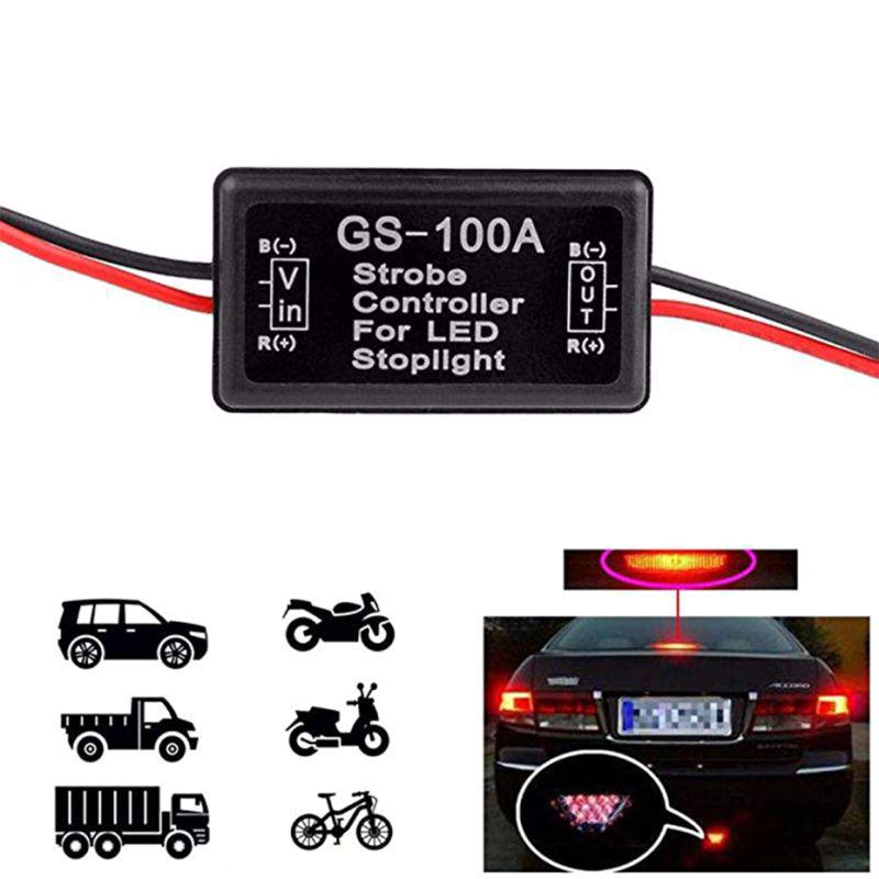 Universal12-24V Flash Strobe Controller Car Brake Light Flasher Module For Vehicles Auto Motorcycle Led Brake Stop Signal Light