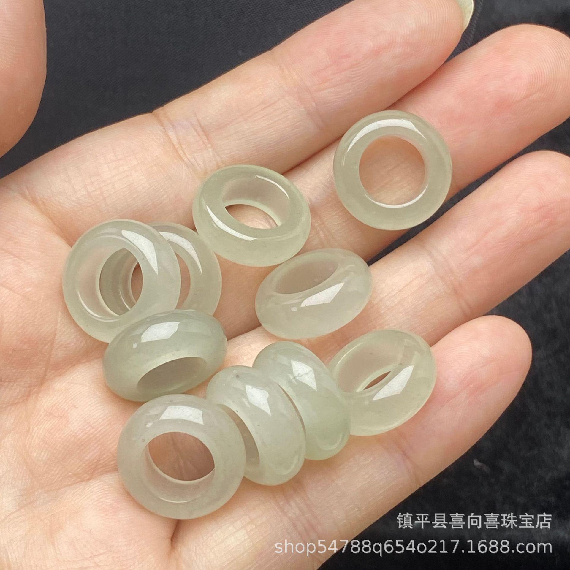 

Натуральный авантюриновый жад кольцо-дорожка круглое - аксессуар для браслета в китайском стиле для DIY Inner Diameter ~9mm