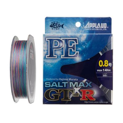 Linea Sanyo in Nylon PE, Approvata Salt Max GT-R PE, 200m, No. 1, 18lb, 4 capi, 10m x 5 colori codificati