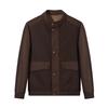 Qipai Men's Fashion Plaid Jacquard Stand Collar Jacket