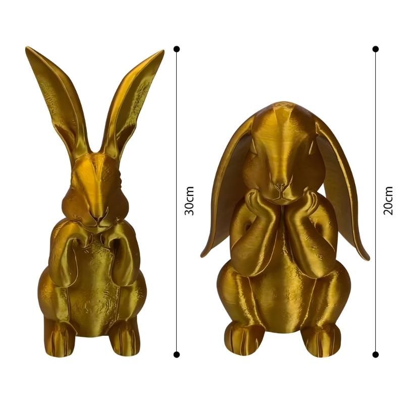 Figura de Coelho Dourada Feita à Mão Item de Exposição Único Para Melhoria da Sala de Estar ou Quarto