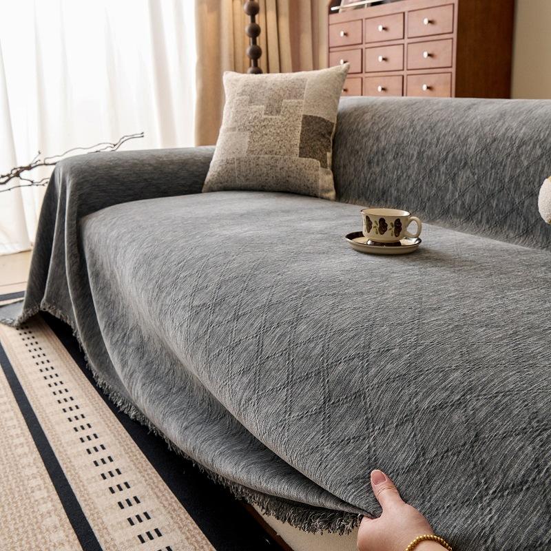 Nordic Chenille Sofa Towel Cover All Season Universal Sofa Throw Blankets Non Slip Pets Kids Anti-dirty Recliner Armchair Covers