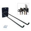 Black Garden Tool Organizer Long Handled Tool Storage Wall Mount Tool Storage Heavy Load Capacity Independent Hook Adjustment