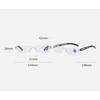 New Fashionable Anti Blue Light Reading Glasses for Men Casual Frameless Corrective eyewear for Women Classic Long-Distance Prescription eyeglass