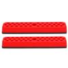 2PCS 43 Hole Drill Bit Holder with Magnet Base 1 4 Inch Hex Shank Screwdriver Bit Storage Rack Red