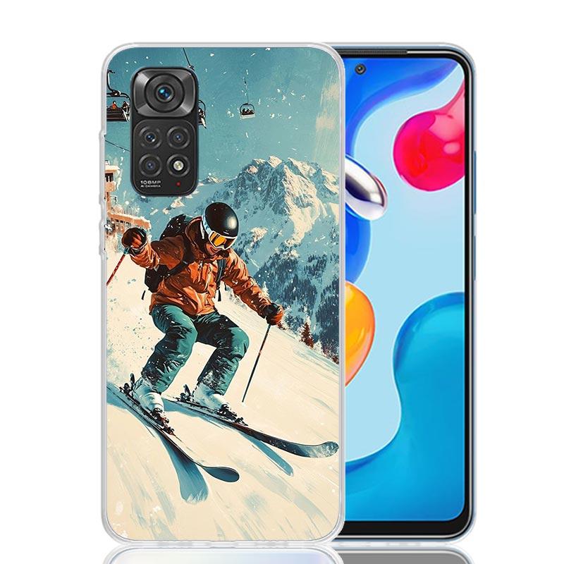 Adventure Snowboarding Extreme Phone Case For Xiaomi Redmi Note 15 14 13 12S 12 Pro Plus 11S 11E 11 11T 10S 10 Art Soft Pattern