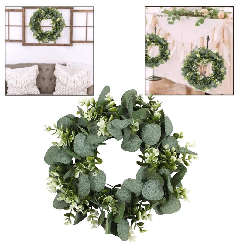 Small Eucalyptus Hanging Wreath Artificial Plant Door Decoration