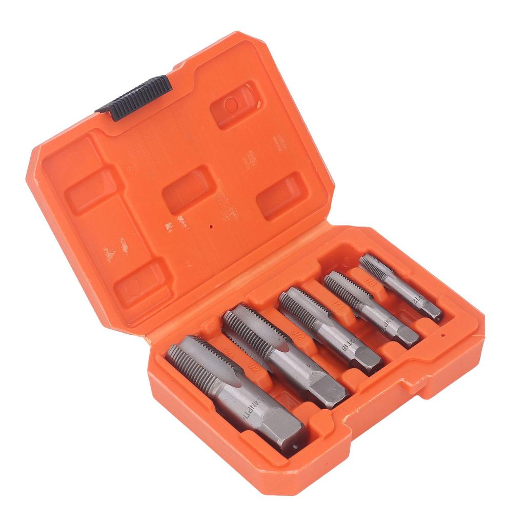 5 Piece NPT Pipe Tap Set Sizes Included 3 4 1 2 3 8 1 4 1 8inch Carbon Steel Threading Plumbing NPT Tap Set with