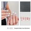 Transparent Hollow French Airbrush Nail Stickers for Short To Long Oval Nails