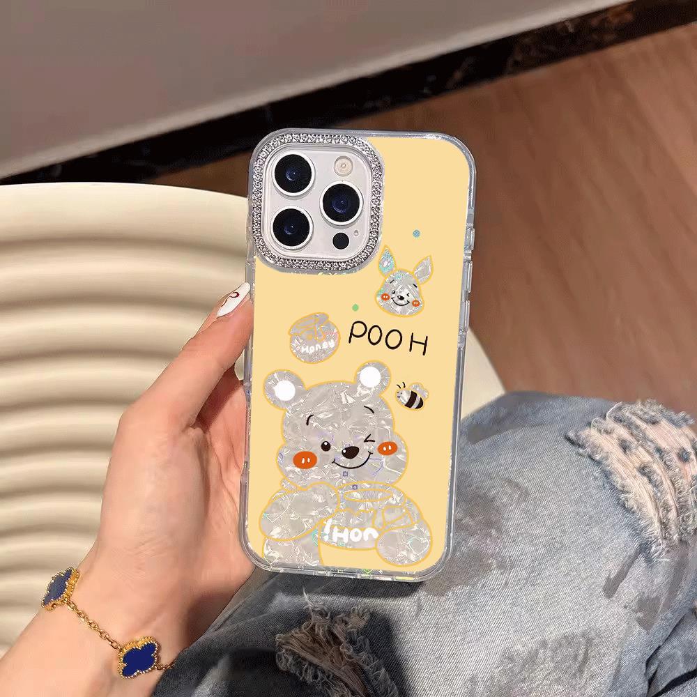 

Yellow Winnie the Pooh Bear Anti-fall Case for Apple iPhone 13 Pro, 14, 15 Pro Max iPhone 11