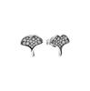 Authentic 925 Silver Gingko Leaf Mask Earrings For Women Fashion DIY Birthday Gift Jewelry Beautiful Accessories