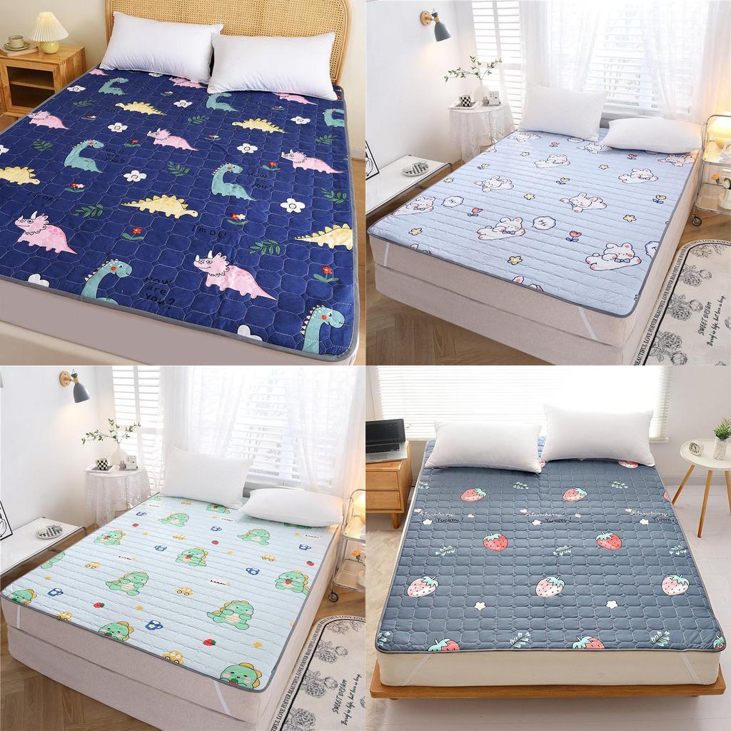 Snoopy Cartoon Mattress Pad With Thick Teflon Fabric For Home And Dorm Use