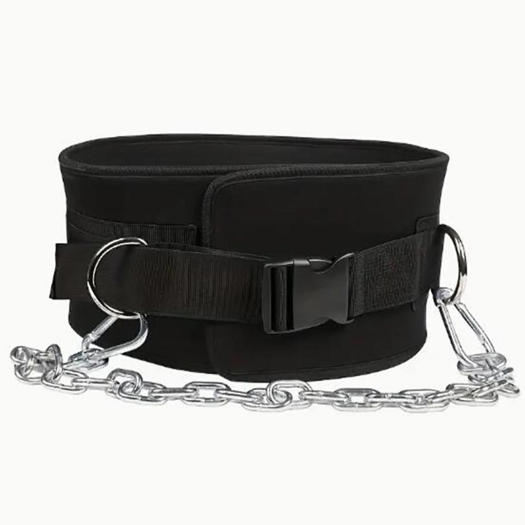 Dip Belt Weight Lifting Belt Heavy Duty Powerlifting Waist Band with Chain for Men Women Gym Deadlift Squat Pull Up Strength Training Waist Band