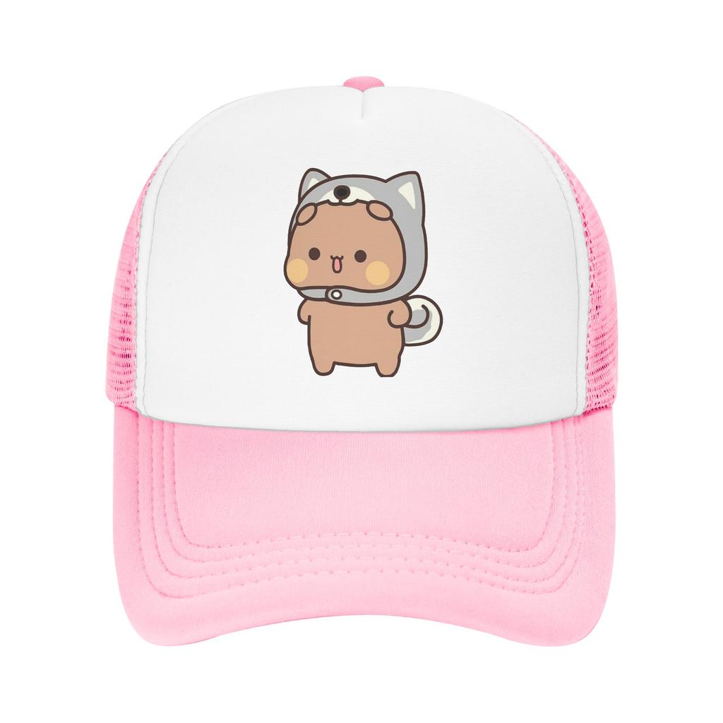 Bear and Panda Mesh Baseball Cap Adult Sport Sun Hats Bubu and Dudu Balloon  Hat Breathable Sun Caps Wholesale New Trucker Cap