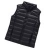 2024 Women's Lightweight Korean Style Padded Down Sleeveless Vest - Short Stand Collar, Plus Size Trendy Outerwear